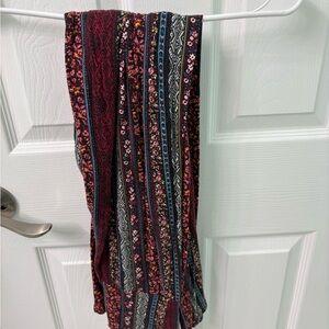 Colorful Striped Aztec Floral flowy women’s pants